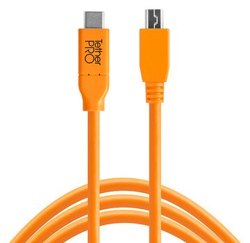 Tether Tools CUC2515-ORG - 4,6 m - USB C - Micro-USB B - USB 2.0 - 0,48 Gbit/s - Orange von LumaTech