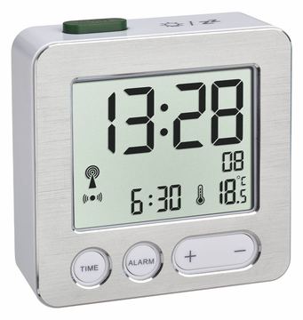 TFA 60.2545.54 - Digitaler Wecker - Rechteck - Silber - Kunststoff - -9 - 50 °C - F - °C von LumaTech