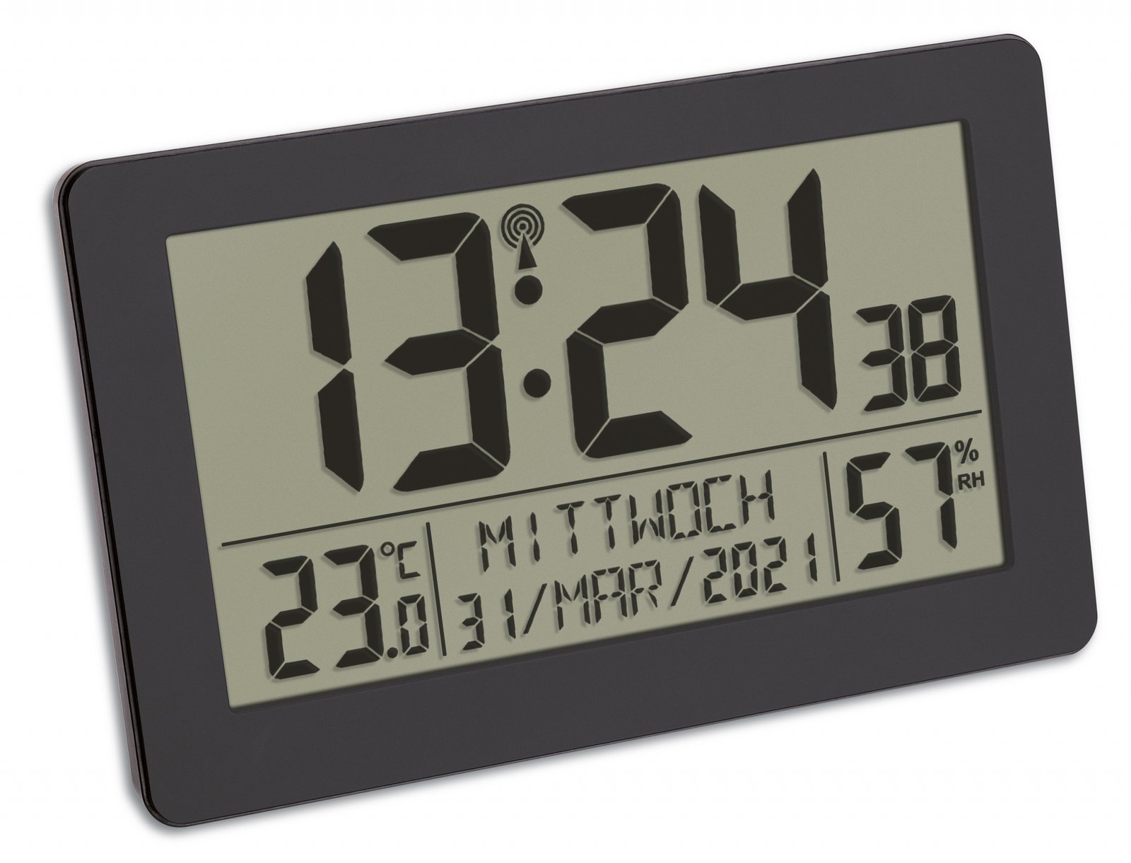 TFA 60.2557.01 - Digitaler Wecker - Rechteck - Schwarz - Kunststoff - -10 - 50 °C - °C