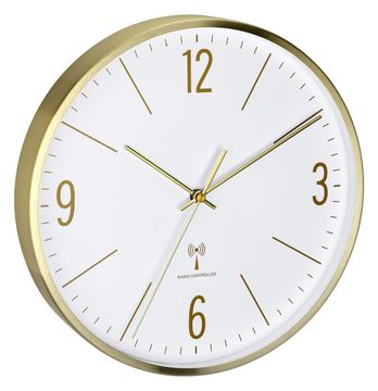 TFA 60.3534.53 Funk Wanduhr 300 mm x 45 Gold von LumaTech