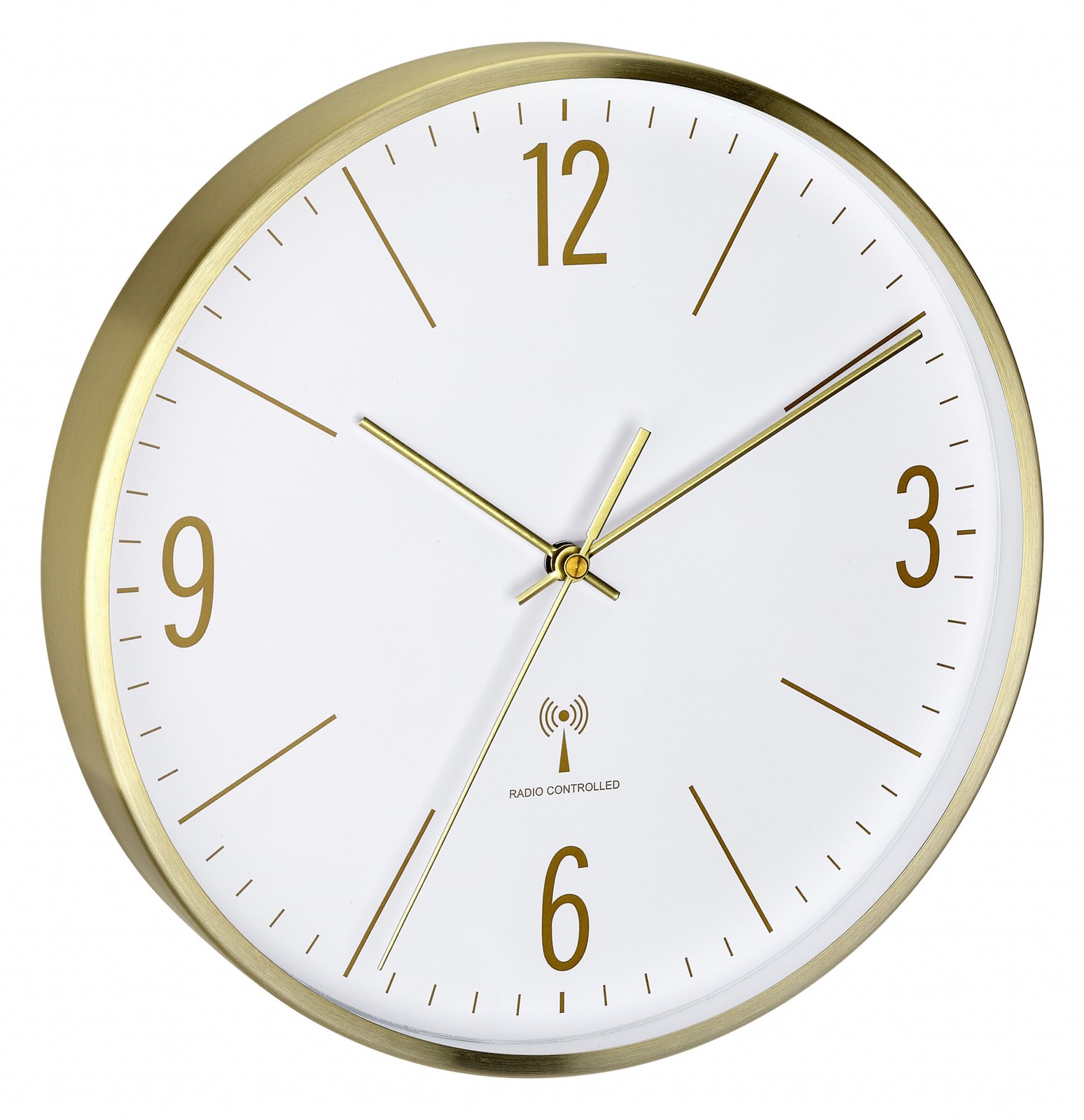 TFA 60.3534.53 Funk Wanduhr 300 mm x 45 Gold