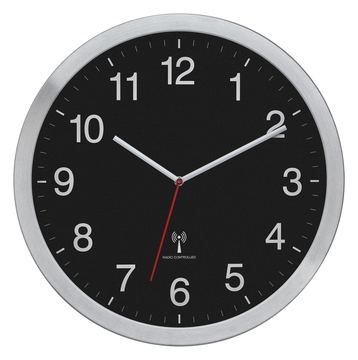TFA 60.3545.01 Funk Wanduhr 400 mm x 50 Silber Großes Display 60.3545 von LumaTech