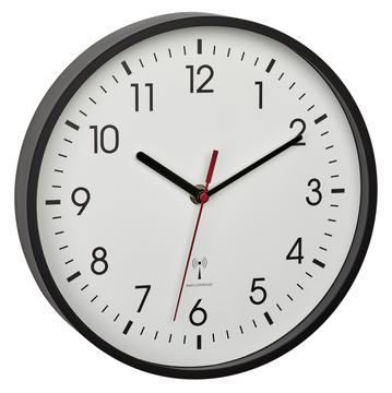 TFA 60.3550.01 Funk Wanduhr 24.5 cm x 4.2 Schwarz von LumaTech