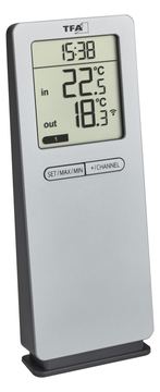 TFA LOGOneo - Thermometer - digital - Silber von LumaTech