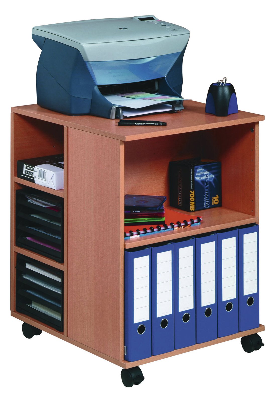 Durable Multi-function - Bürowagen - 6 Einbauplatten