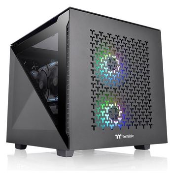 Thermaltake Divider 200 TG Air - Micro-Case - micro ATX - Seitenteil mit Fenster (gehärtetes Glas) von LumaTech