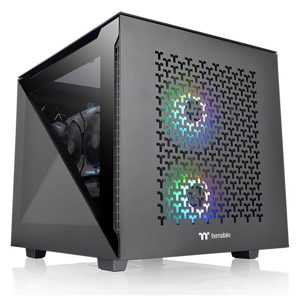 Thermaltake Divider 200 TG Air - Micro-Case - micro ATX - Seitenteil mit Fenster (gehärtetes Glas)