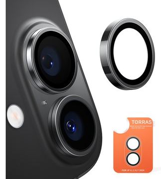 Torras Lensguard Camera Glass for iPhone 16 Pro (Black) von LumaTech