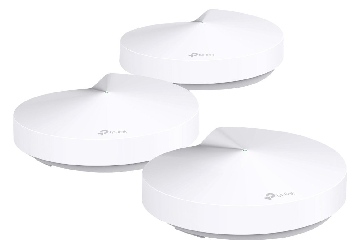 TP-LINK DECO M5 - WLAN-System - bis zu 418 m² - Netz - GigE - 802.11b/g/n/ac, Bluetooth 4.2 - Dual-Band (Packung mit 3)
