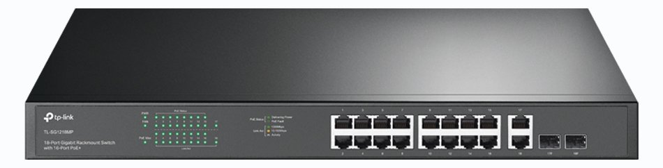 TP-LINK JetStream TL-SG1218MP - V1 - Switch - 16 x 10/100/1000 (PoE+)