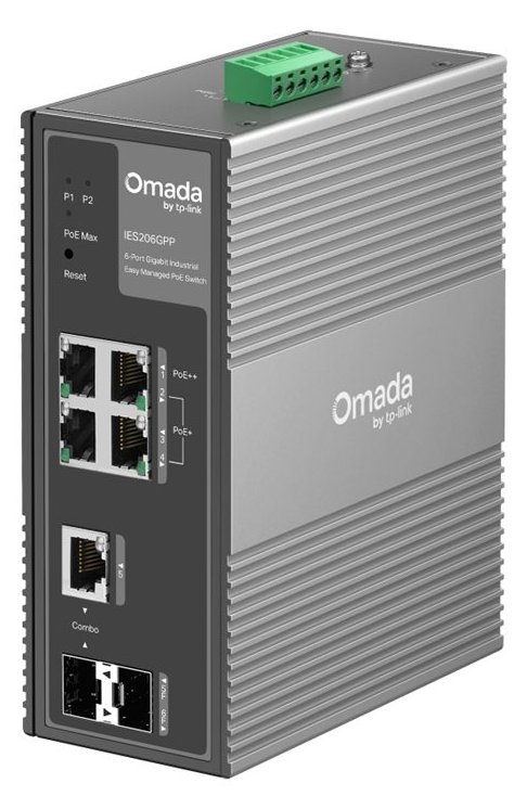 TP-LINK Omada IES206GPP V1 - Switch - industriell - managed - 4 x 10/100/1000 (3 PoE+, 1 PoE++)
