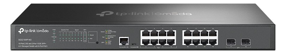 TP-LINK Omada SG3218XP-M2 V1.6 - Switch - L2+ - managed - 8 x 2.5GBase-T + 8 x 100/1000/2.5G (PoE+)