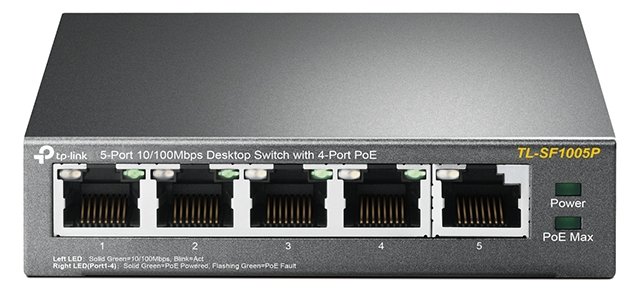 TP-LINK TL-SF1005P - Switch - unmanaged - 5 x 10/100 (4 PoE)