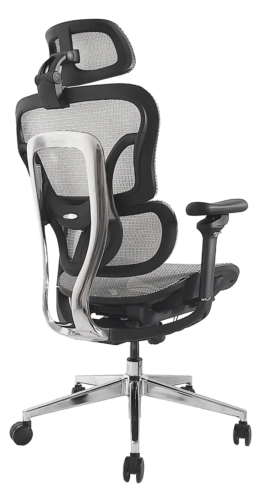 Equip Stuhl - ergonomisch - Armlehnen - T-förmig - Netz-Rückenlehne Grau 44 cm, Ansicht 4