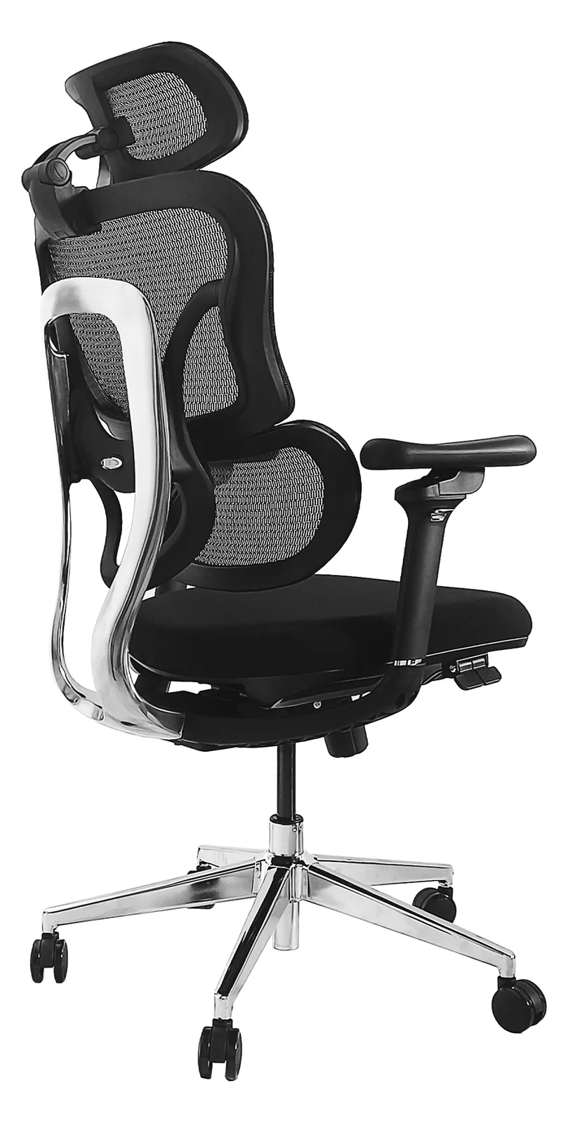 Equip Stuhl - ergonomisch - Armlehnen - T-förmig - Netz-Rückenlehne Schwarz 45 cm, Ansicht 4
