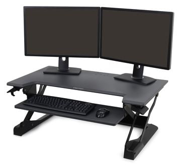 Ergotron WorkFit-TL Sitz-Steh-Schreibtisch-Arbeitsplatz - Aufstellung für Monitor / Tastatur - Schwarz