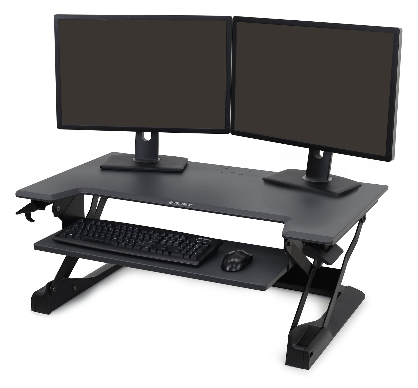 Ergotron WorkFit-TL Sitz-Steh-Schreibtisch-Arbeitsplatz - Aufstellung für Monitor / Tastatur - Schwarz