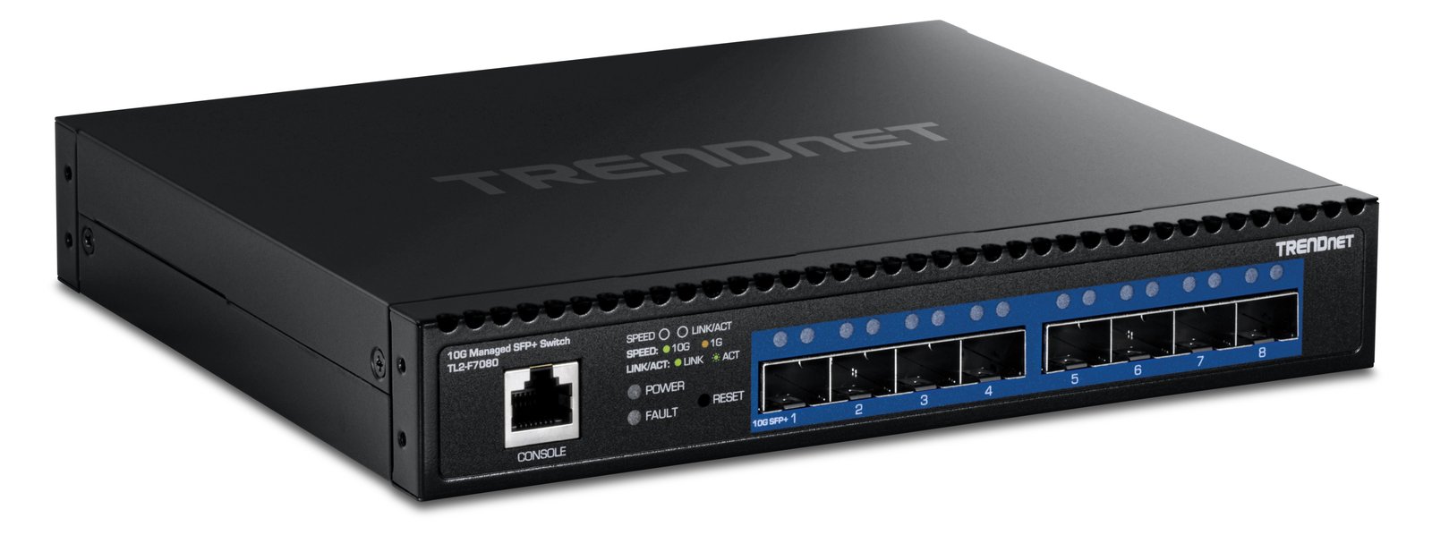 TRENDnet 8-P0RT 10G Layer 2 Managed - Switch - TL2-F7080 - Switch - 8-Port