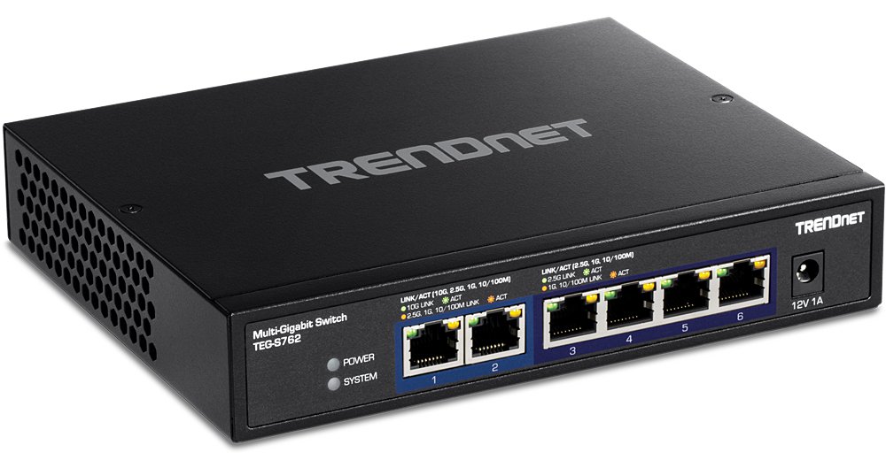 TRENDnet TEG-S762 - Switch - unmanaged - 2 x 10GBase-T + 4 x 2.5GBase-T