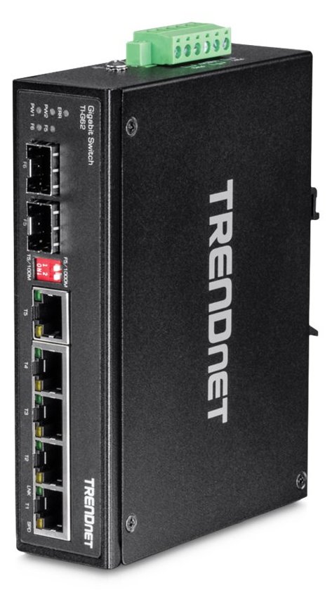 TRENDnet TI-G62 - Switch - unmanaged - 5 x 100/1000/10000 + 1 x Shared Gigabit SFP + 1 x SFP