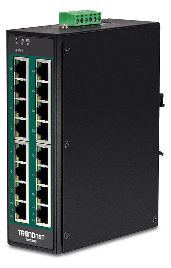 TRENDnet TI-PG160 - Switch - unmanaged - 16 x 10/100/1000 (PoE+)