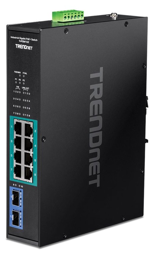 TRENDnet TI-PGM102 - Switch - industriell - 8 x 10/100/1000 (PoE+)