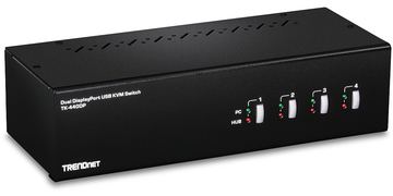 TRENDnet TK 440DP - KVM-/Audio-/USB-Switch - 4 x KVM/Audio/USB von LumaTech
