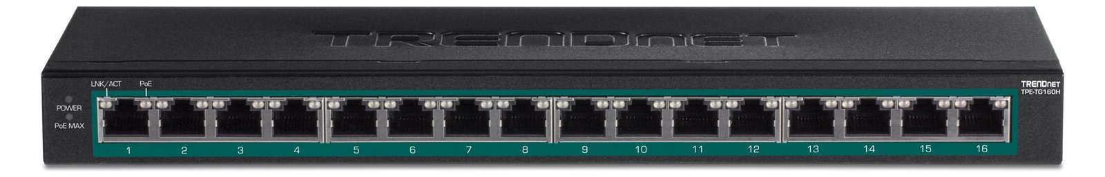 TRENDnet TPE TG160H - Switch - 16 x 10/100/1000 (PoE+)