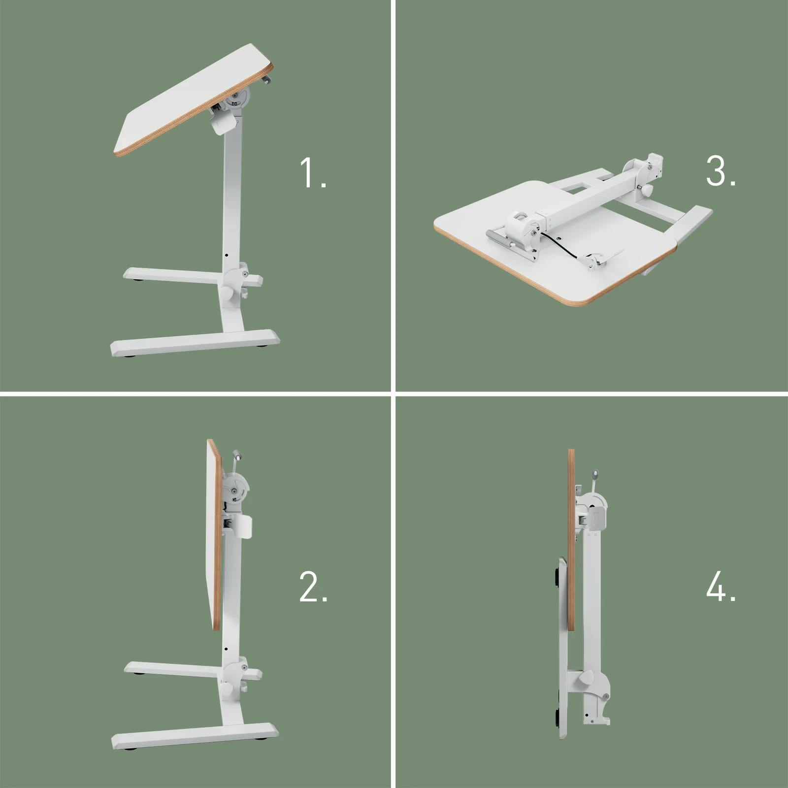 Esselte Leitz Ergo Sitz/Stehtisch klein klappbar weiß, Ansicht 4