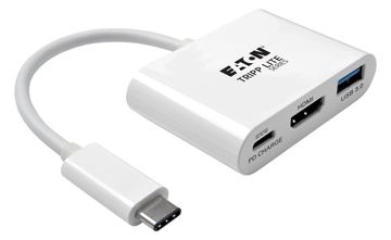 Tripp Eaton Tripp Lite Series USB C to HDMI Multiport Video Adapter Converter 1080p w/ USB-A Hub & USB-C PD Charging von LumaTech