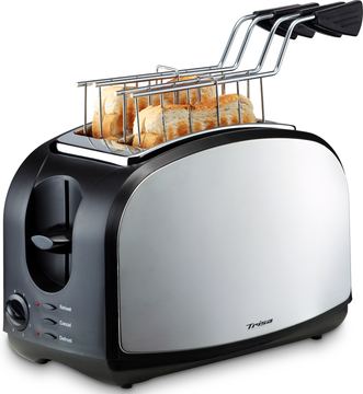 Trisa Crispy Snack - Schwarz - Edelstahl - Edelstahl - Tasten - Drehregler - Schweiz - 600 W - 230 V von LumaTech