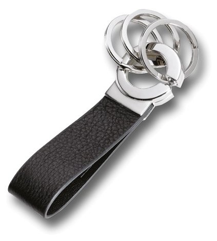 Troika KR8-02-LE - Schlüsselanhänger - Schwarz - Kunstleder - Leder - Metall - Abbildung - 31 mm - 101 mm