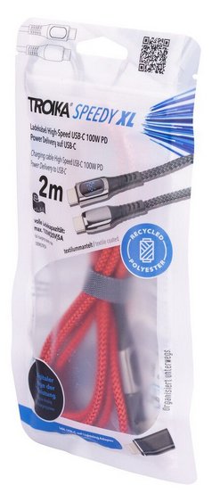 Troika Ladekabel SPEEDY XL rot - Kabel - Digital/Daten
