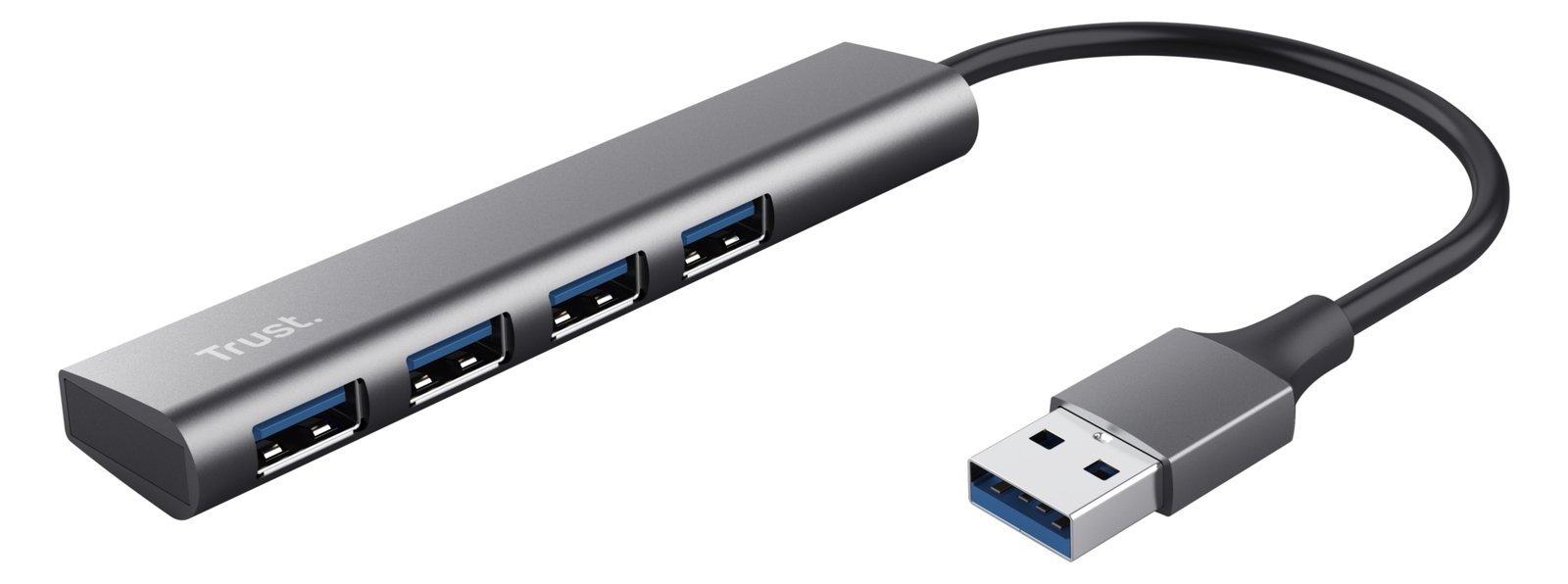 Trust Halyx - USB 3.2 Gen 1 (3.1 Gen 1) Type-A - USB 3.2 Gen 1 (3.1 Gen 1) Type-A - 5 Mbit/s - Schwarz - Grau