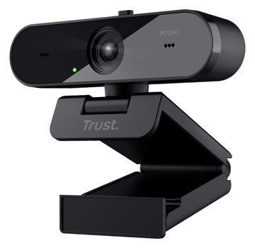 Trust TW-250 QHD Webcam 2560 x 1440 Pixel Standfuß, Klemm-Halterung von LumaTech
