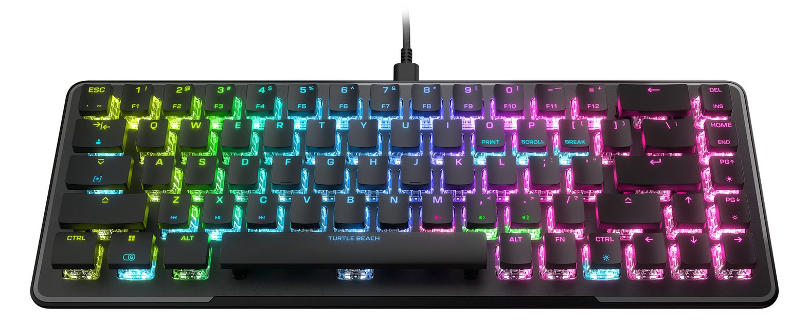 Turtle Beach Vulcan II Mini Black Red Switch - Tastatur - Optisch - TL: Deutsch, QWERTZ