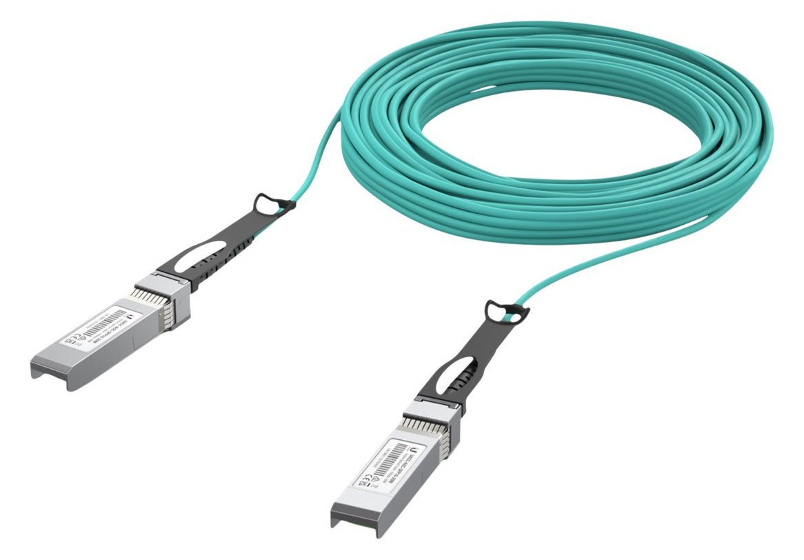 UbiQuiti 10GBase-AOC direct attach cable - SFP+ zu SFP+ - 20 m - 3 mm - Glasfaser - Active Optical Cable (AOC)