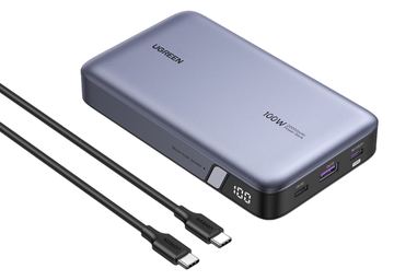 Ugreen Nexode - Powerbank - 20000 mAh - 72 Wh - 100 Watt - 6 A - 3 Ausgabeanschlussstellen (USB, 2 x USB-C) von LumaTech