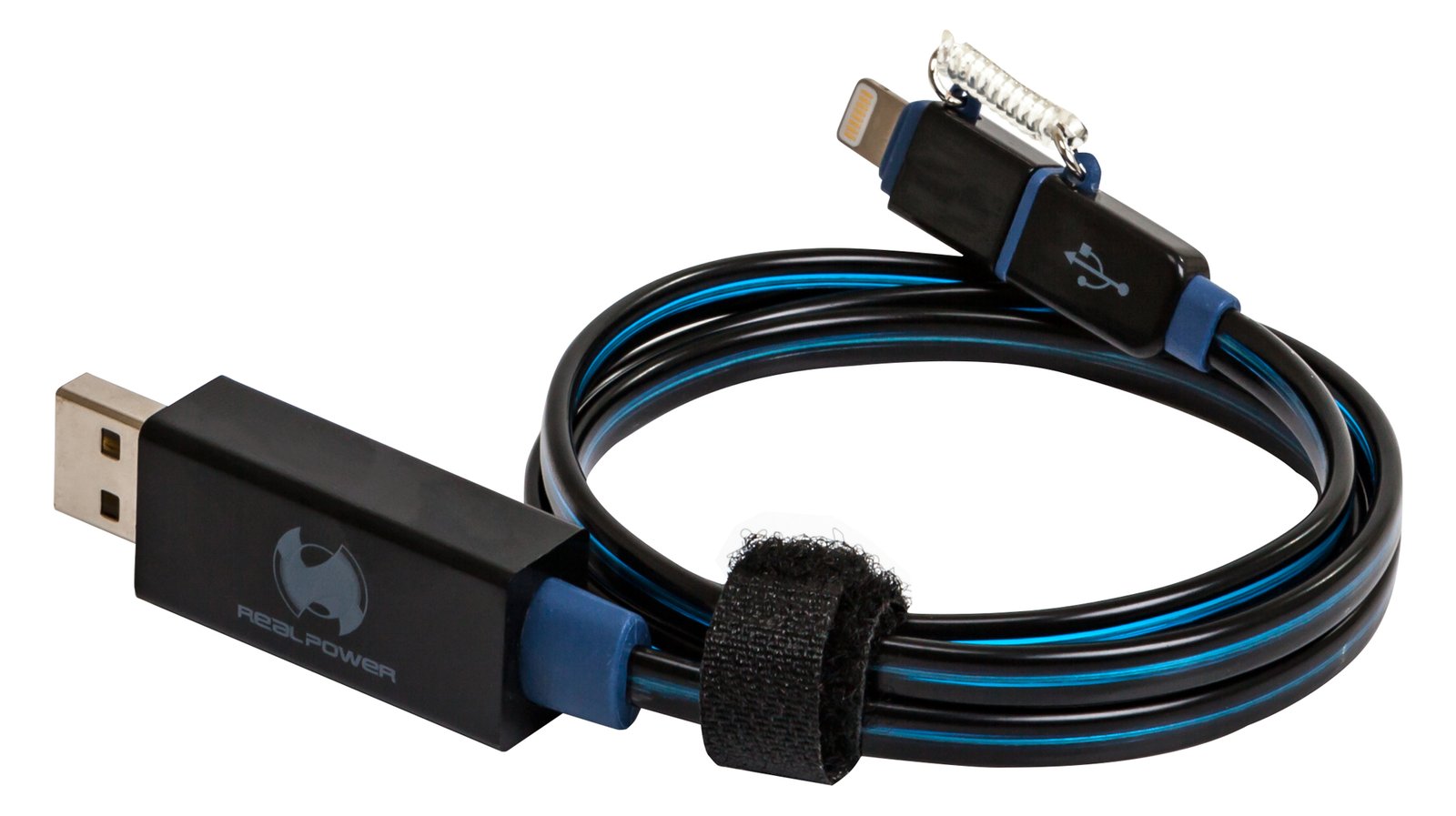 Ultron RealPower floating cable 2in1 - Lade-/Datenkabel - Blau