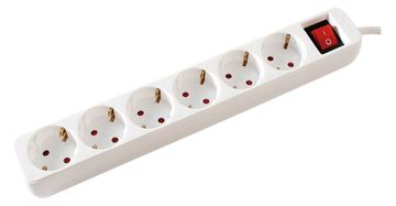 VALUE Steckdosenleiste - Wechselstrom 250 V - 3600 Watt - Eingabe, Eingang CEE 7/4 - Ausgangsanschlüsse: 6 (6 x CEE 7/4) von LumaTech