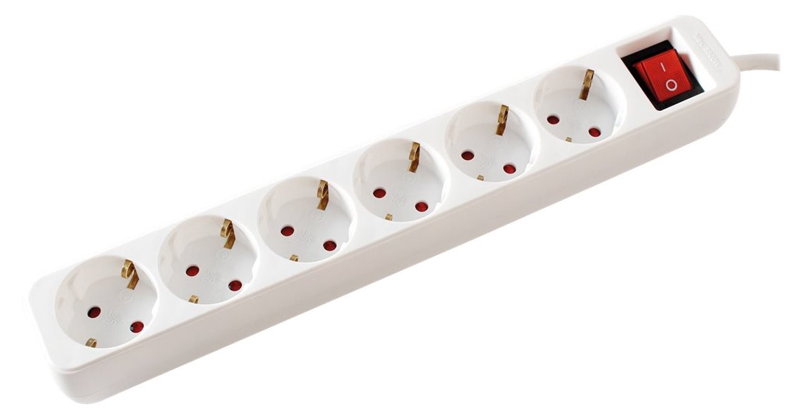 VALUE Steckdosenleiste - Wechselstrom 250 V - 3600 Watt - Eingabe, Eingang CEE 7/4 - Ausgangsanschlüsse: 6 (6 x CEE 7/4)