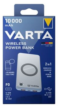Varta Induktive Power Bank - Li-Pol - 10000 mAh - 20 Watt - PD, Quick Charge 3.0 - 3 Ausgabeanschlussstellen von LumaTech