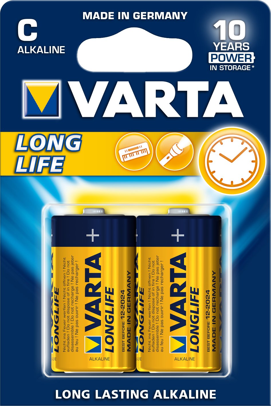 Varta Longlife 04114 - Batterie 2 x C - Alkalisch
