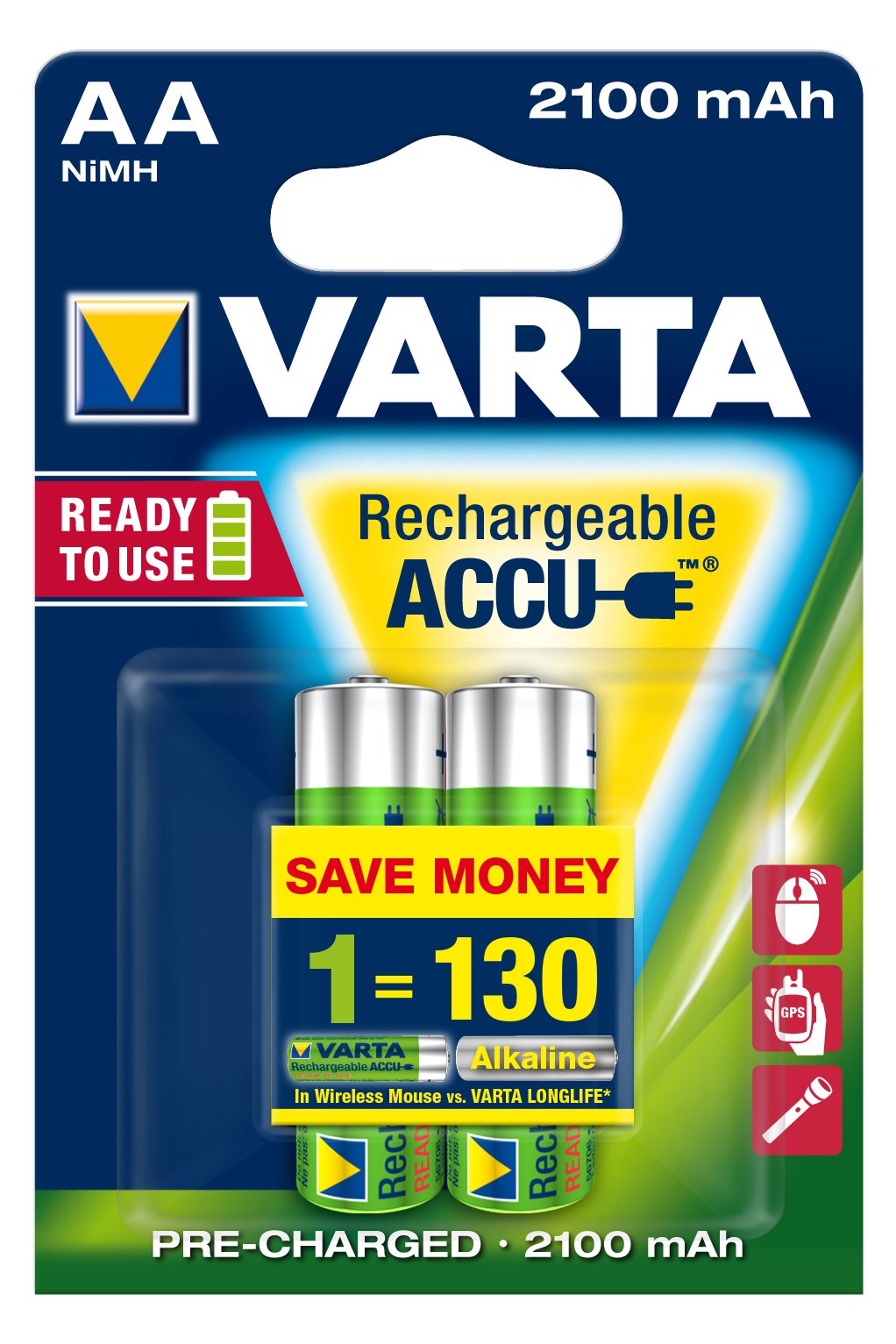 Varta Longlife 56706 - Batterie 2 x AA-Typ - NiMH - (wiederaufladbar)