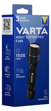 Varta Night Cutter Pro F30R mit Akku - Taschenlampe - Taschenlampe von LumaTech
