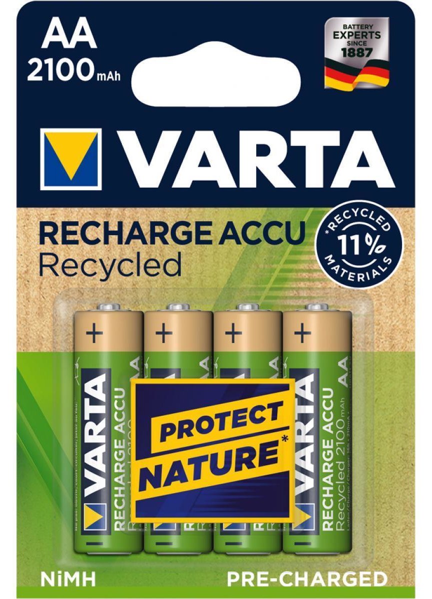Varta Recharge Accu Recycled 56816 - Batterie 4 x AA-Typ - NiMH - (wiederaufladbar)