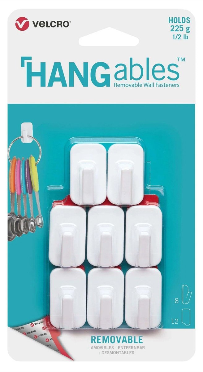 VELCRO HANGables Mikro-Klebe-Haken 225g 8 St. wiederablösbar weiß