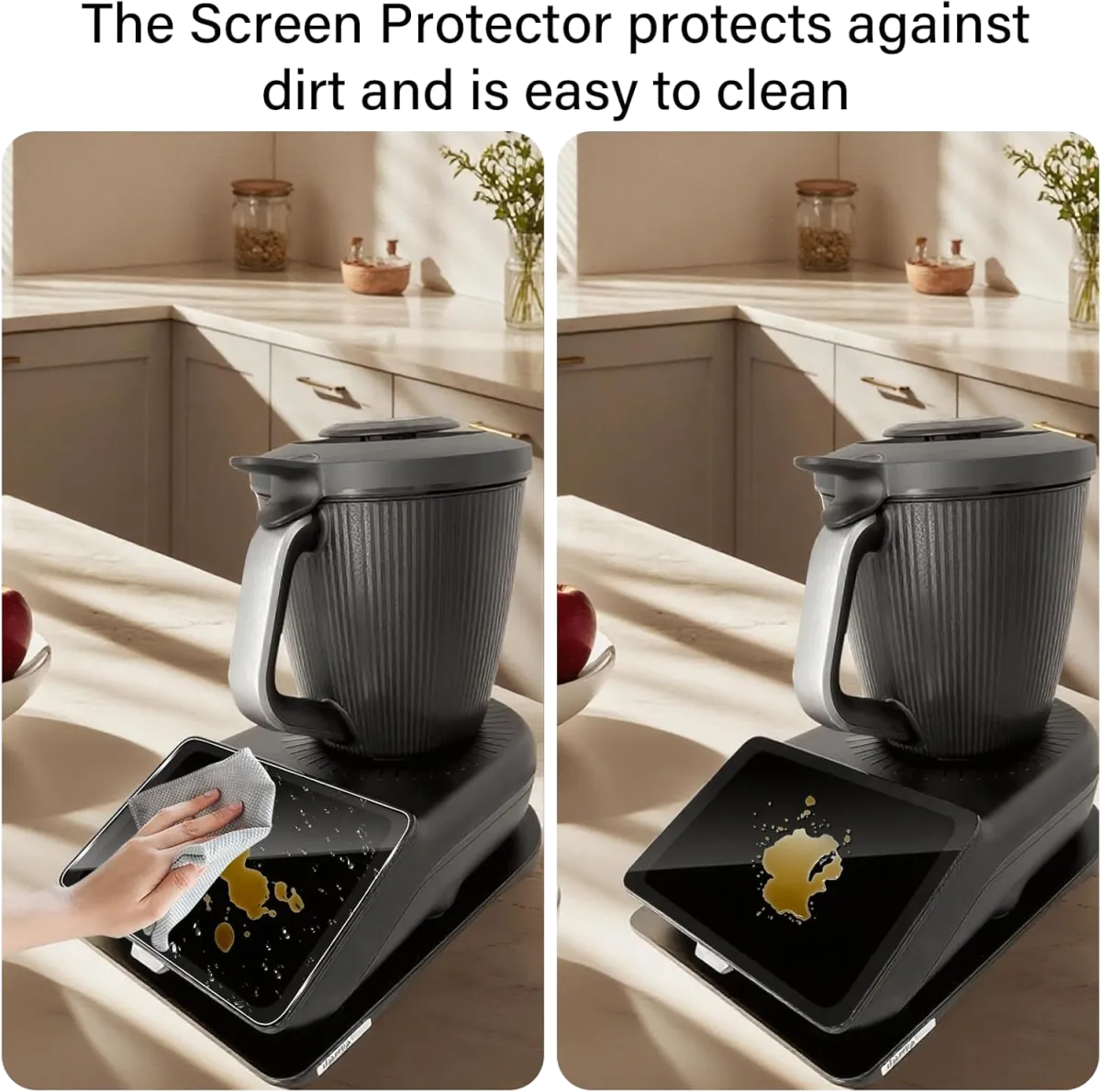 Kompatibel mit Vorwerk Thermomix TM7 für Panzerglas Schutzfolie, 1 Stück 9H Härte Schutzglas, Anti-Bläschen Displayschutzfolie, Anti-Kratzen Panzer Schutz Glas, HD Clear Displayschutz — Bild 3