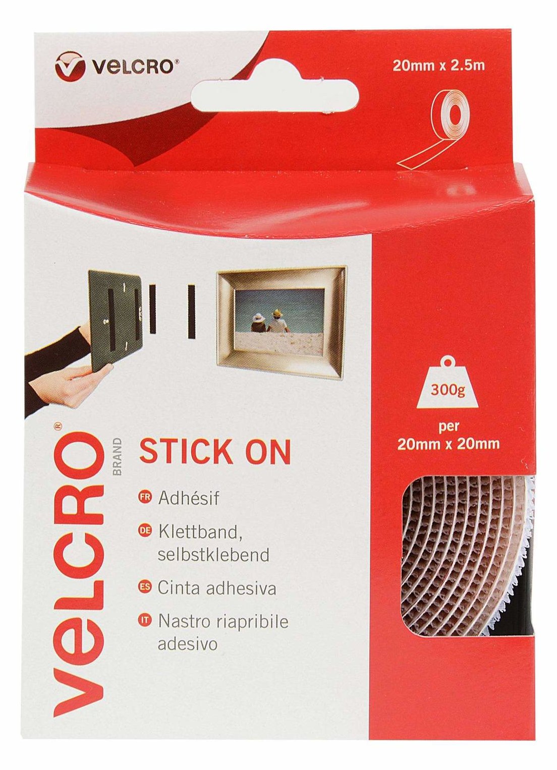 VELCRO VEL-EC60214 - Weiß - 20 mm - 2,5 m - 1 Stück(e) - Box