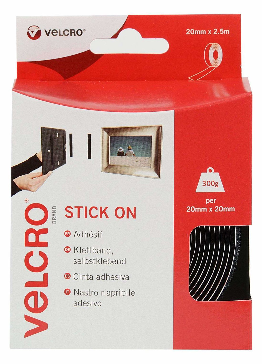 VELCRO VEL-EC60215 - Schwarz - 20 mm - 2,5 m - 1 Stück(e) - Box